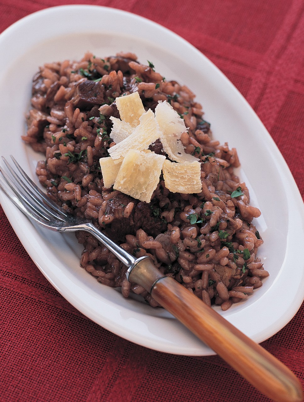 Red Wine Risotto with Beef