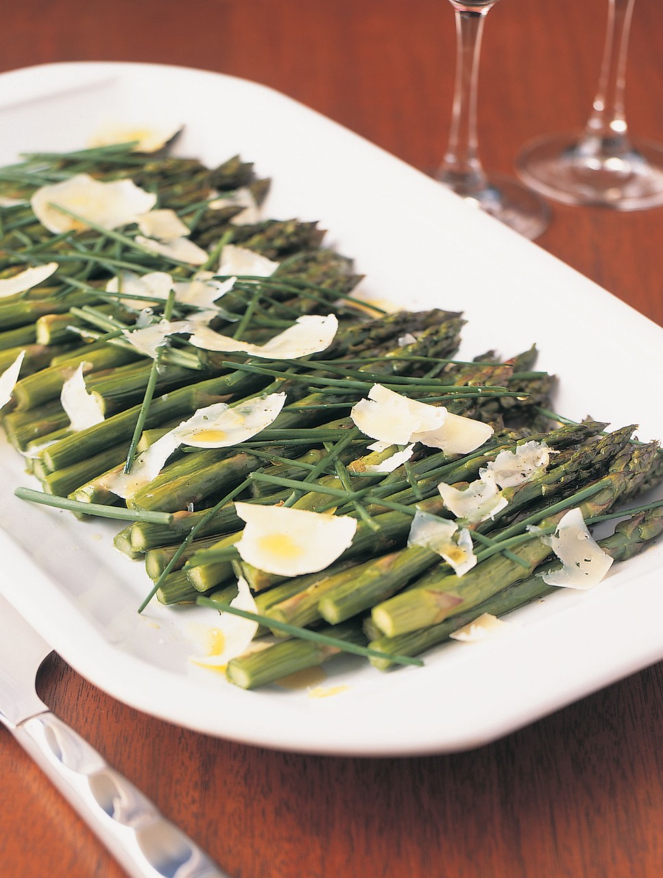 Roasted Asparagus, Chive and Asiago Salad