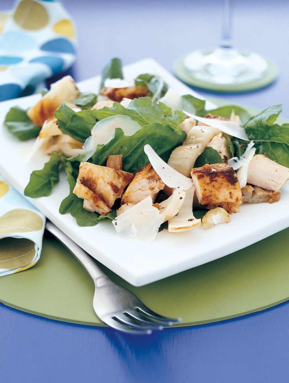 Arugula Salad with Grilled Chicken and Fennel
