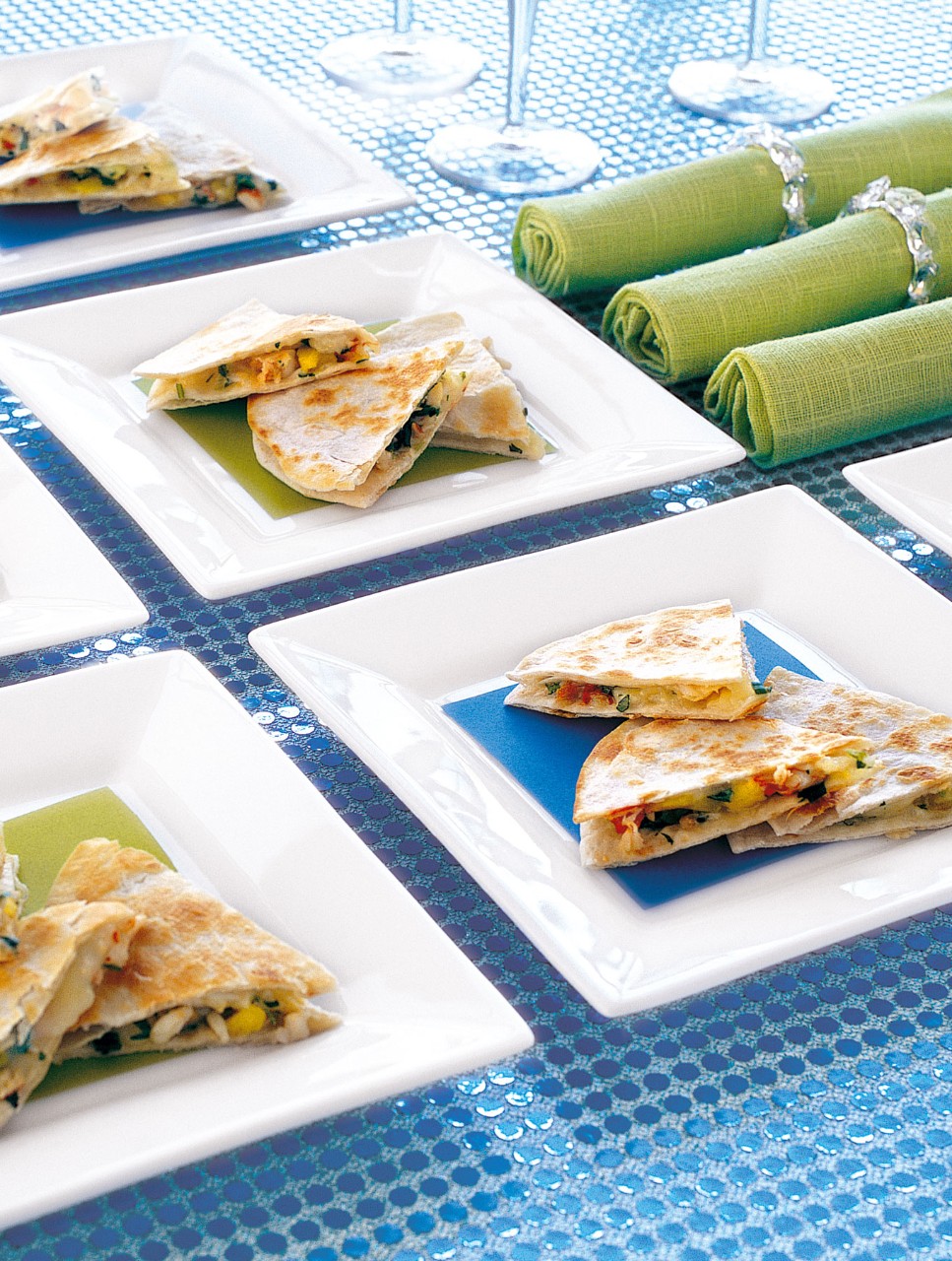 Red Carpet Quesadillas with Lobster and Mango