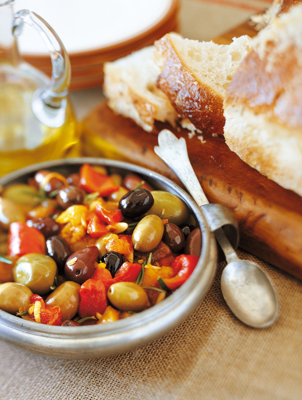 Warm Olives and Peppers