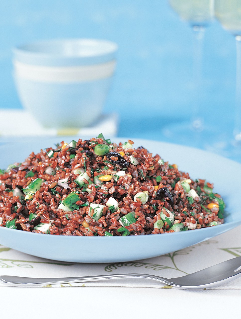 Red Rice Salad with Red Wine Vinegar