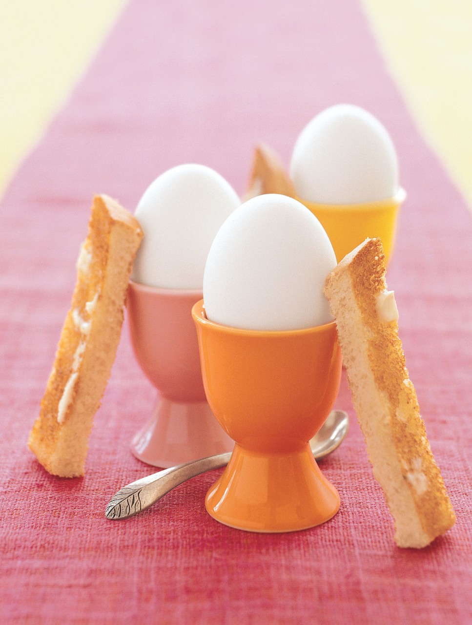 Soft-Boiled Eggs with Various Dippers