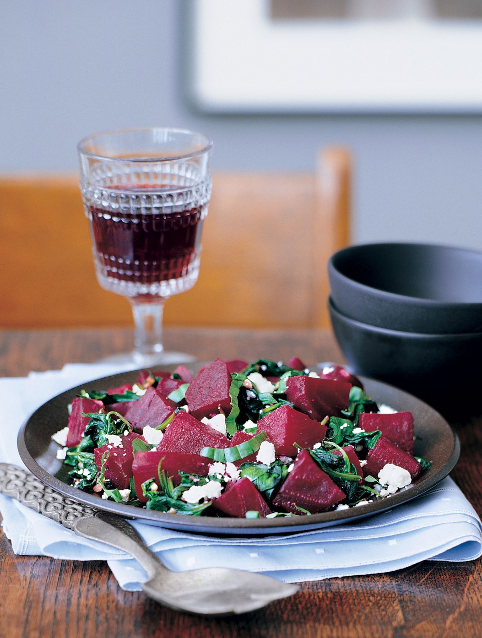 Roasted Beet, Spinach and Goat Cheese Mix