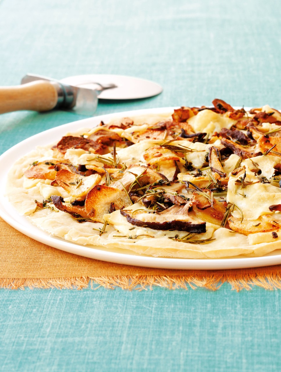 Shiitake and Potato Pizza