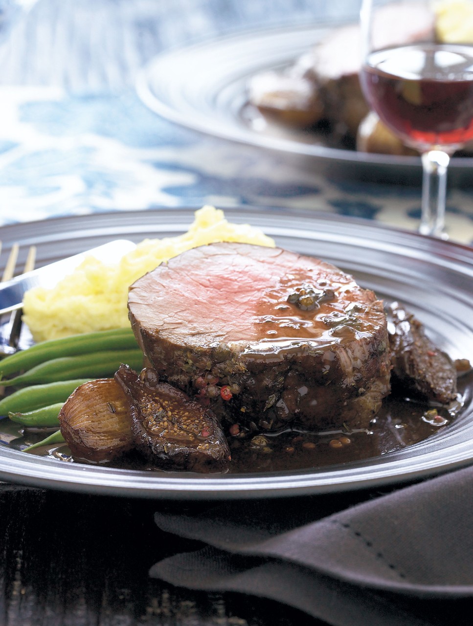 Beef Tenderloin with Shallots and Figs