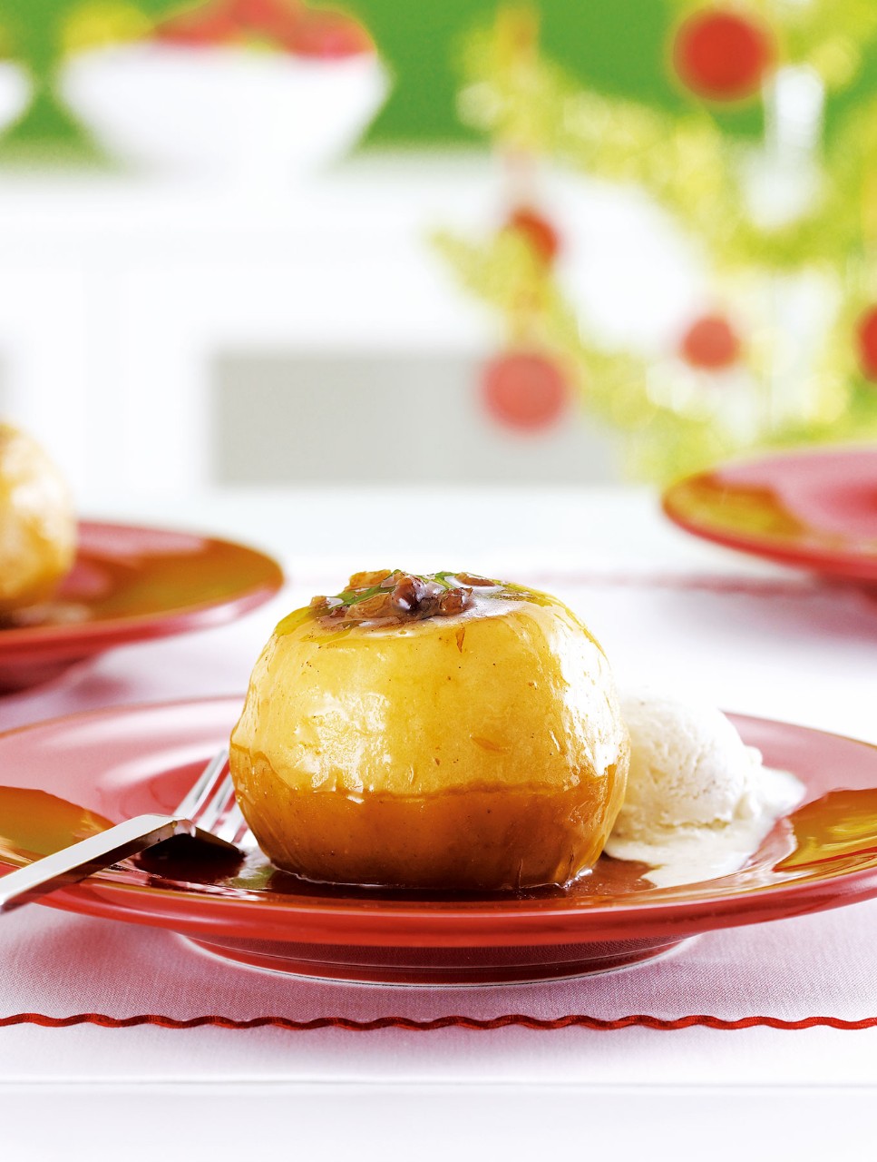 Baked Apples with Warm Cider Caramel