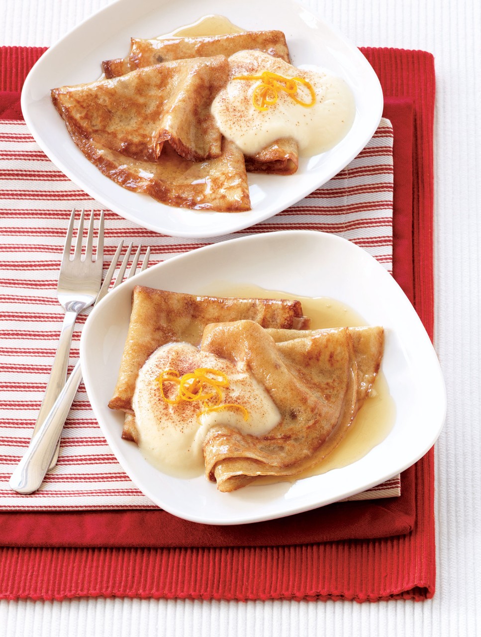 Gingerbread Crepes with Maple Cream