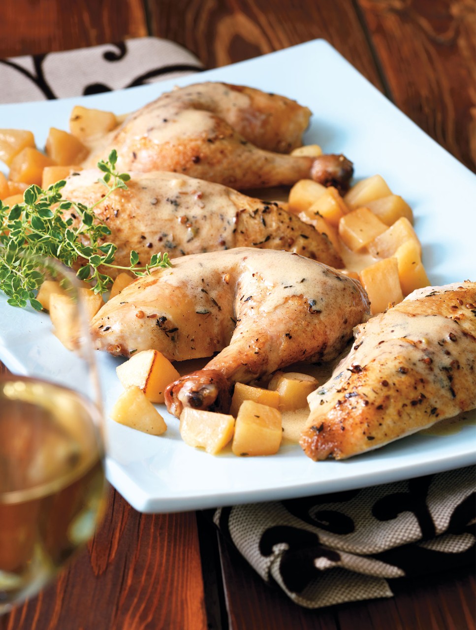 Chicken Braised With Apples And Cider