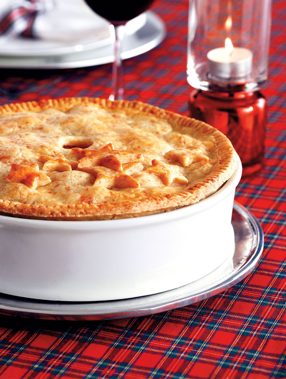 Rich Beef Pot Pie with a Cheddar Crust