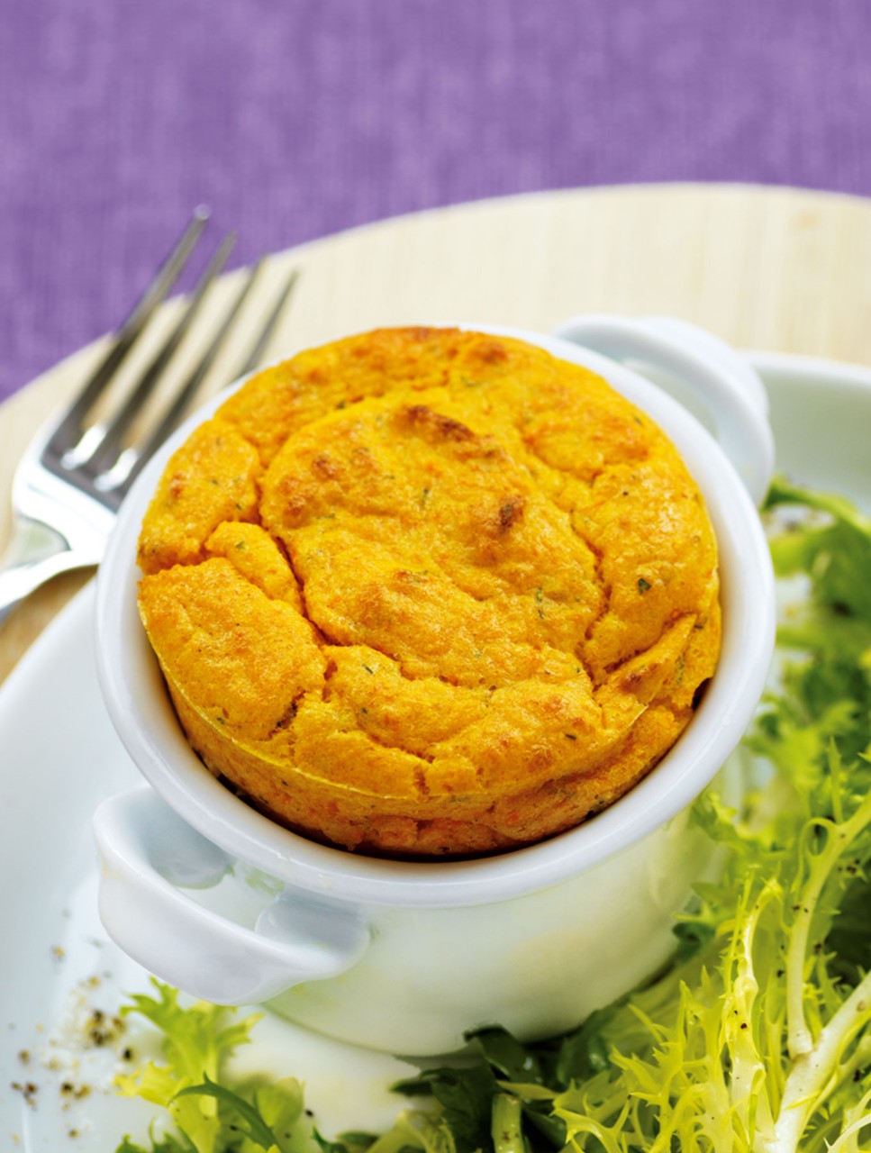 Carrot and Goat Cheese Soufflé