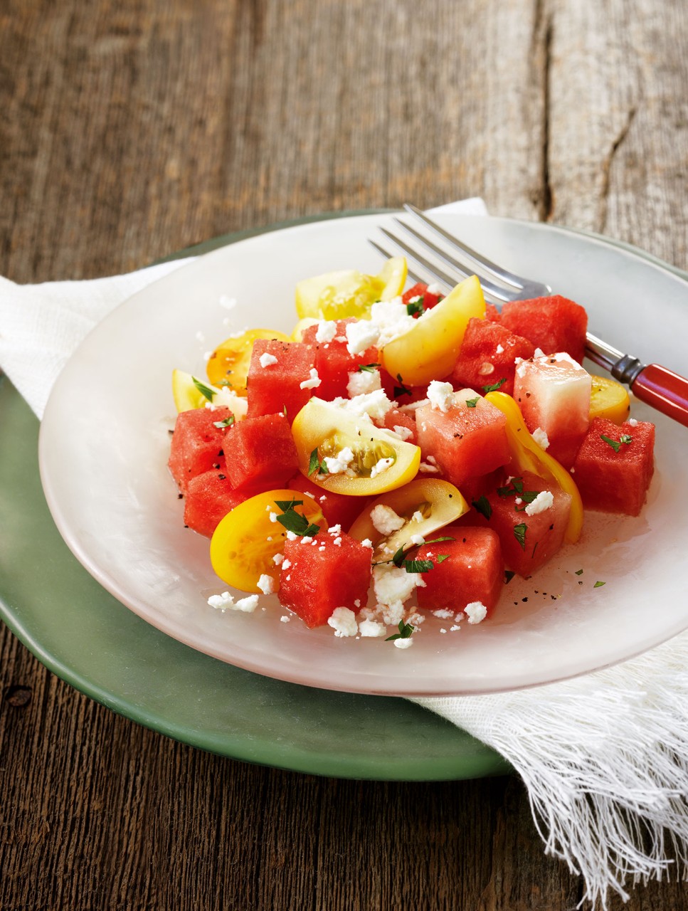 Tomato, Watermelon and Feta Salad