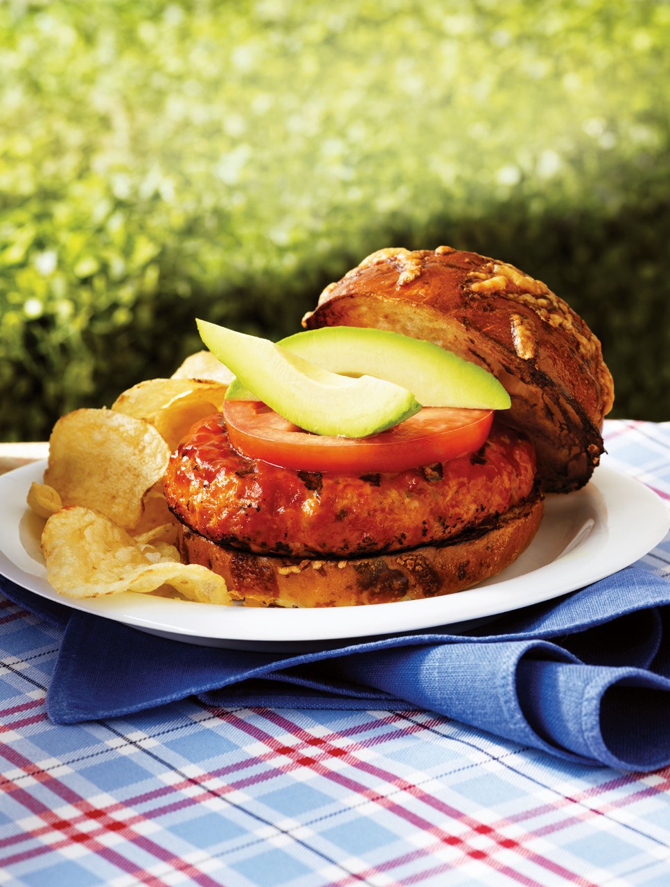Chicken Burger with Chipotle Barbecue Sauce