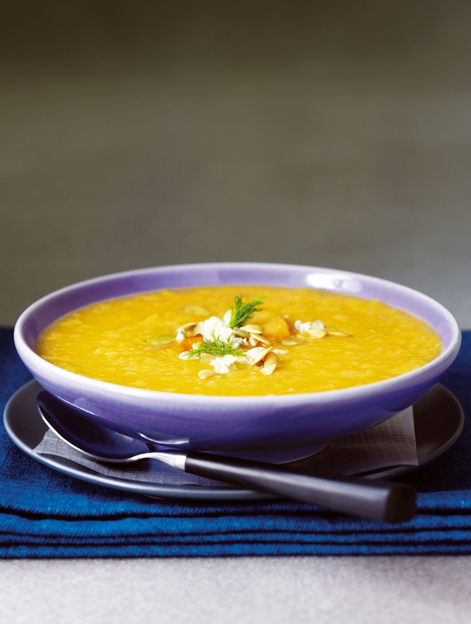 Squash and Fennel Soup with Cider and Caramelized Apple