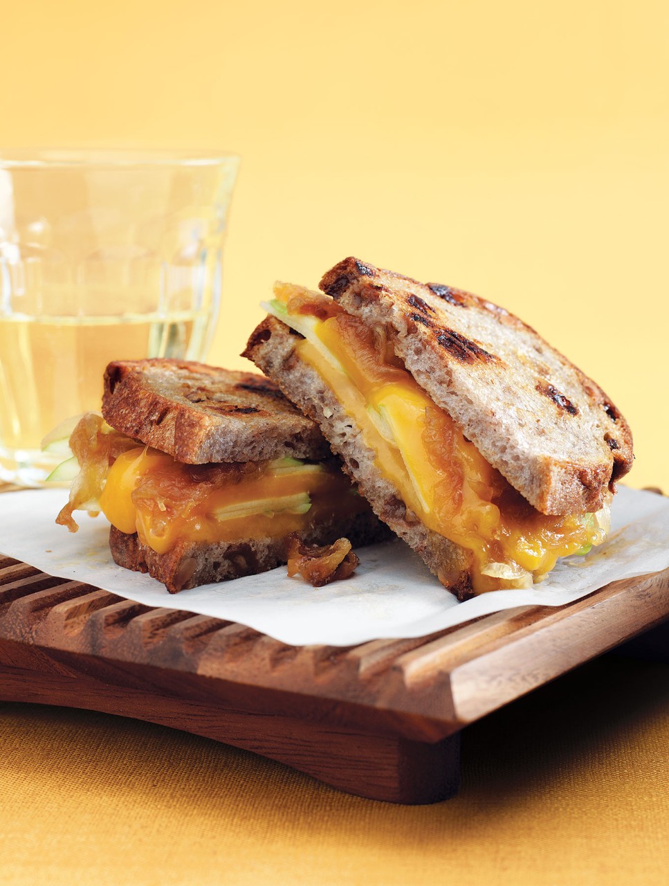 Smoked Cheddar, Caramelized Onion & Apple Grilled Cheese