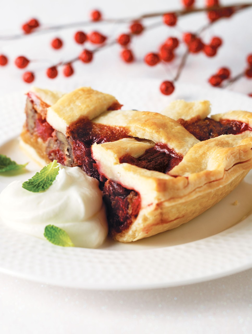Lattice Cranberry Pecan Pie