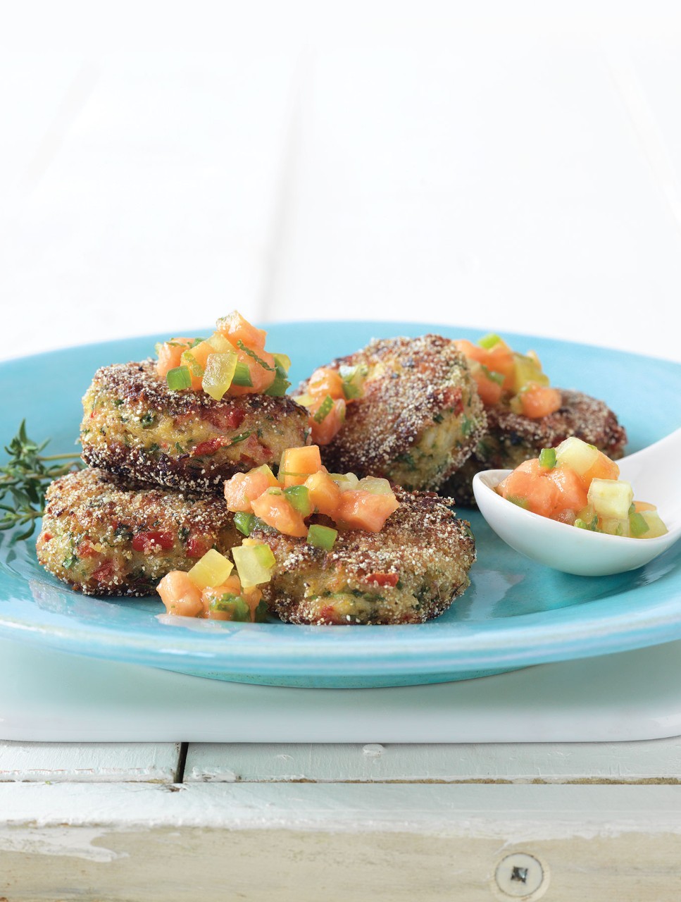 Summery Crab Cakes with Tropical Salsa