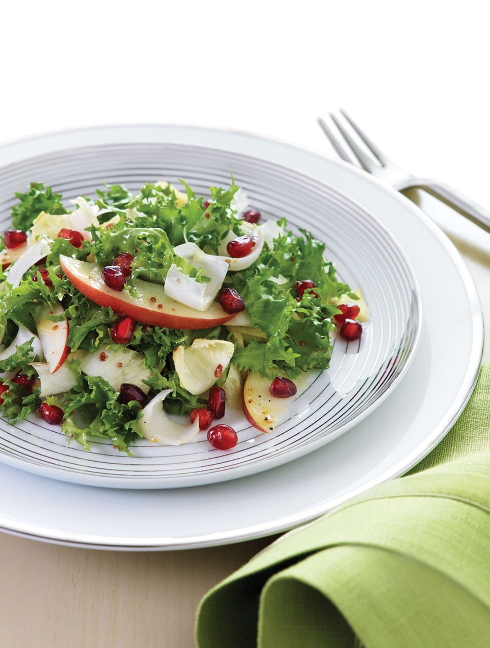 Curly and Belgian Endive with Apple and Pomegranate