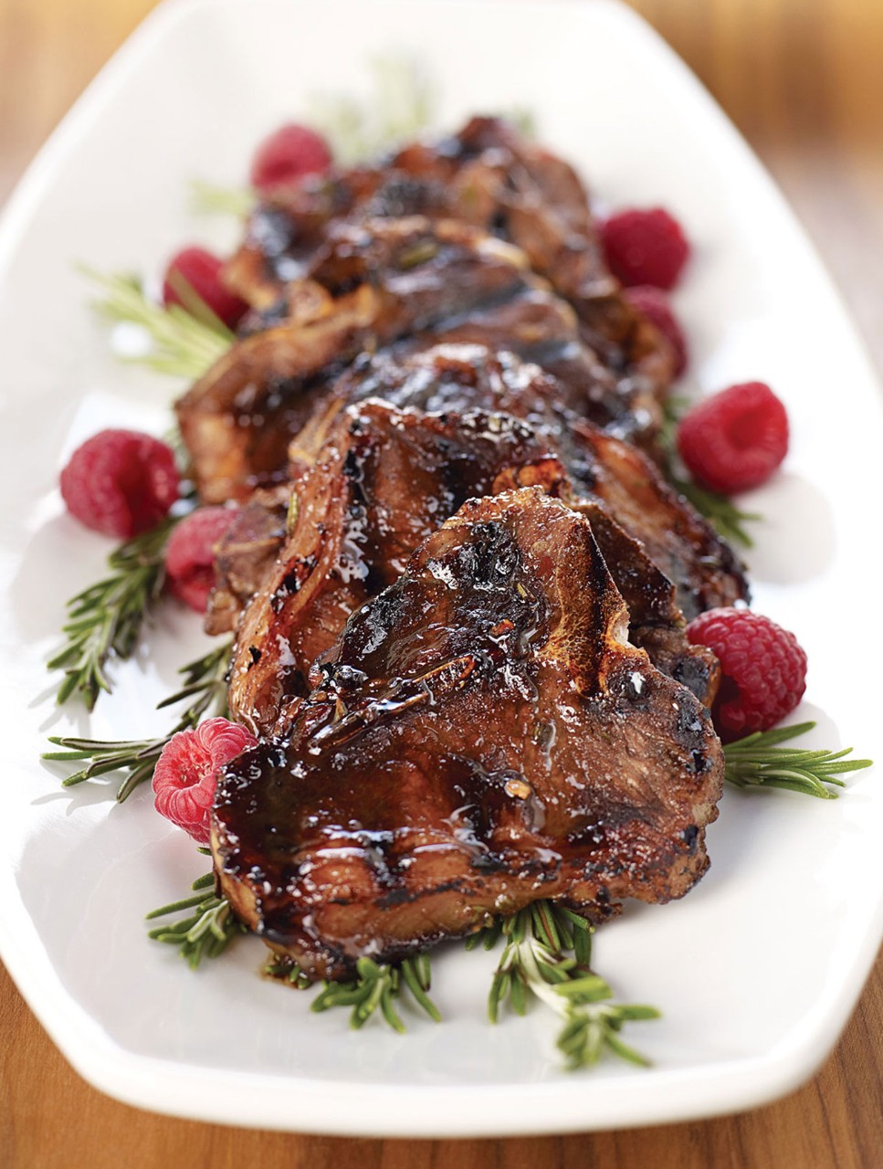 Grilled Lamb Chops with Chambord Glaze