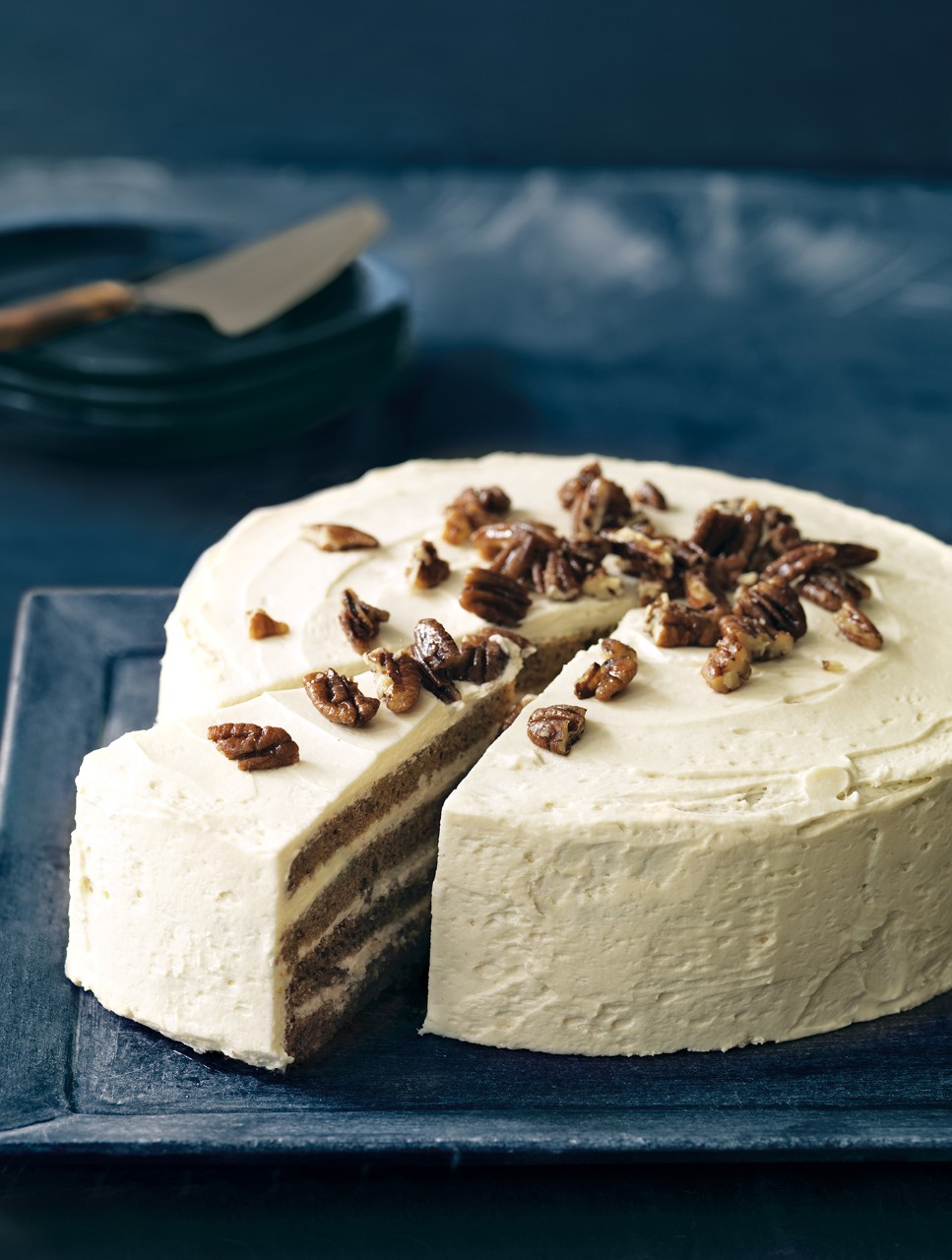 Pumpkin Pecan Cake with Brown Butter Icing