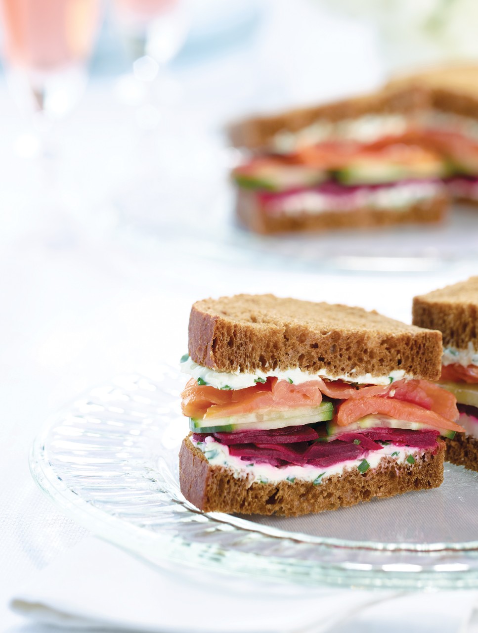 Smoked Salmon & Pickled Beets on Rye