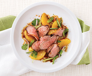 Orange and Sichuan Pepper-Crusted Duck Salad