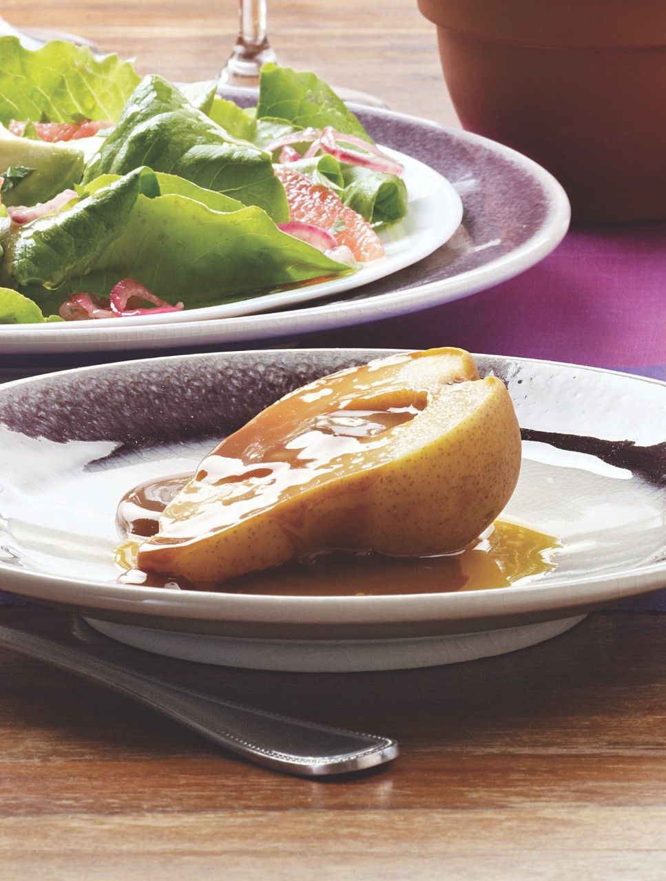 Roasted Pears With Dulce De Leche
