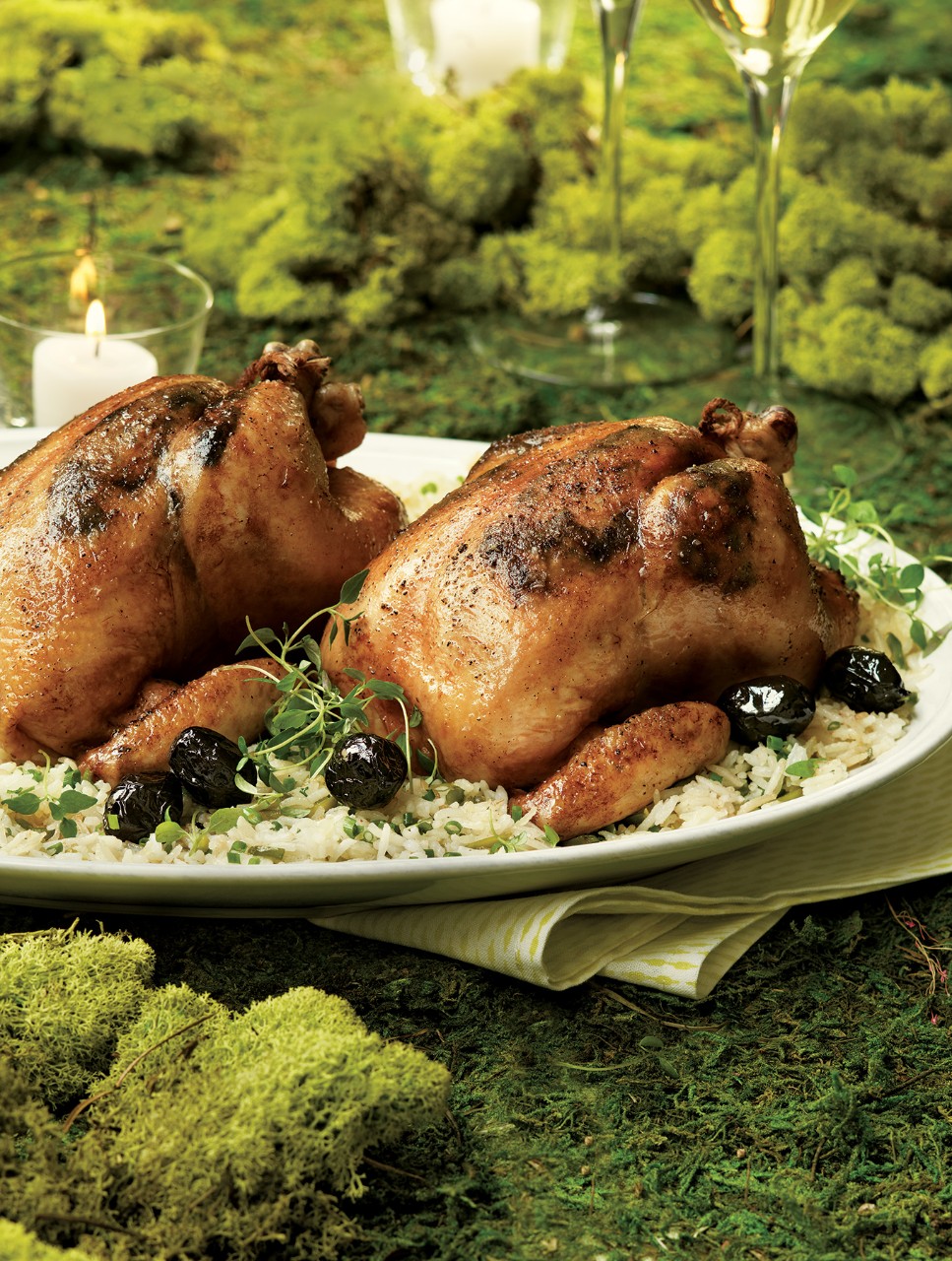 Thyme & Olive Butter Roasted Cornish Hens
