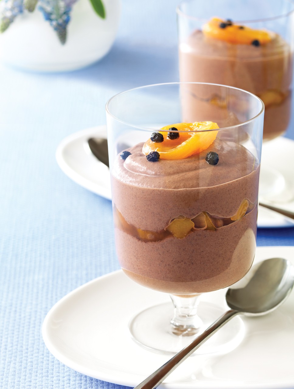 Parfait of Peppery Apricots and Chocolate