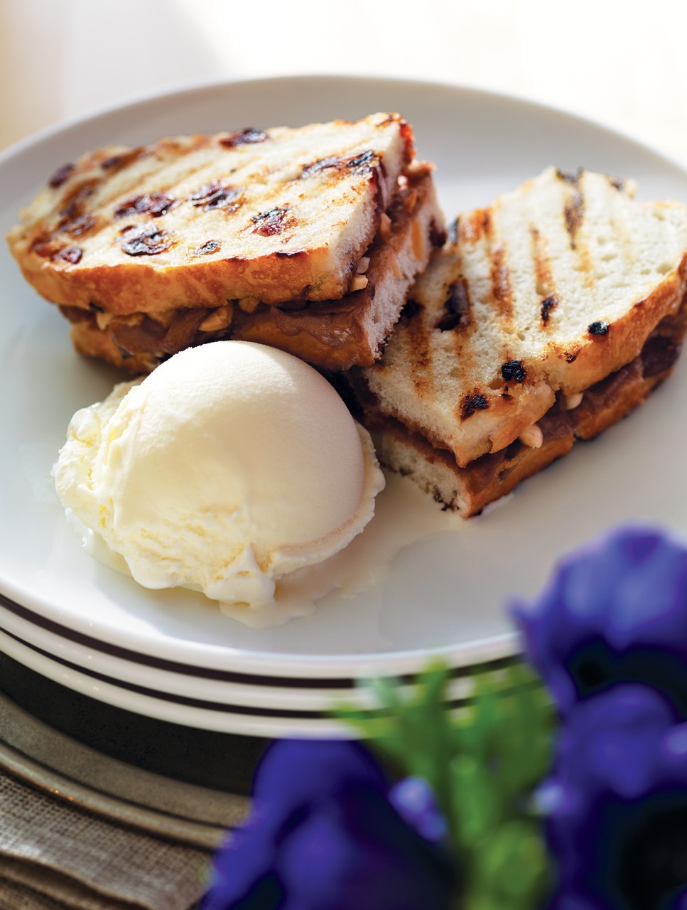Sweet Panini with Mascarpone & Hazelnuts