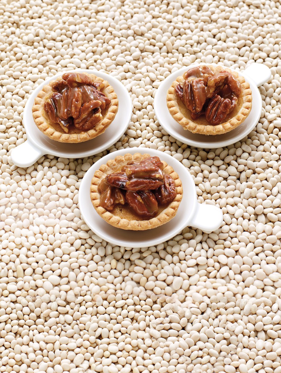 White Bean Tarts with Toffee Pecans