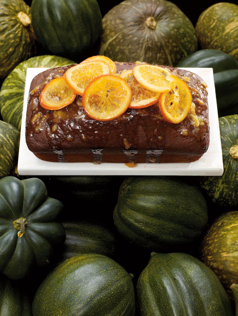 Squash Gingerbread with Scotch Marmalade Drizzle