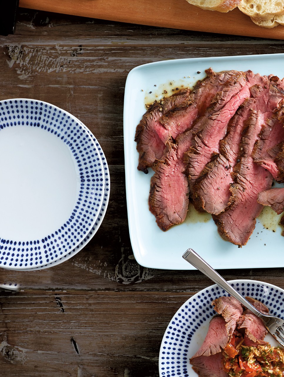 Grilled Flank Steak with Roasted Tomato Pesto