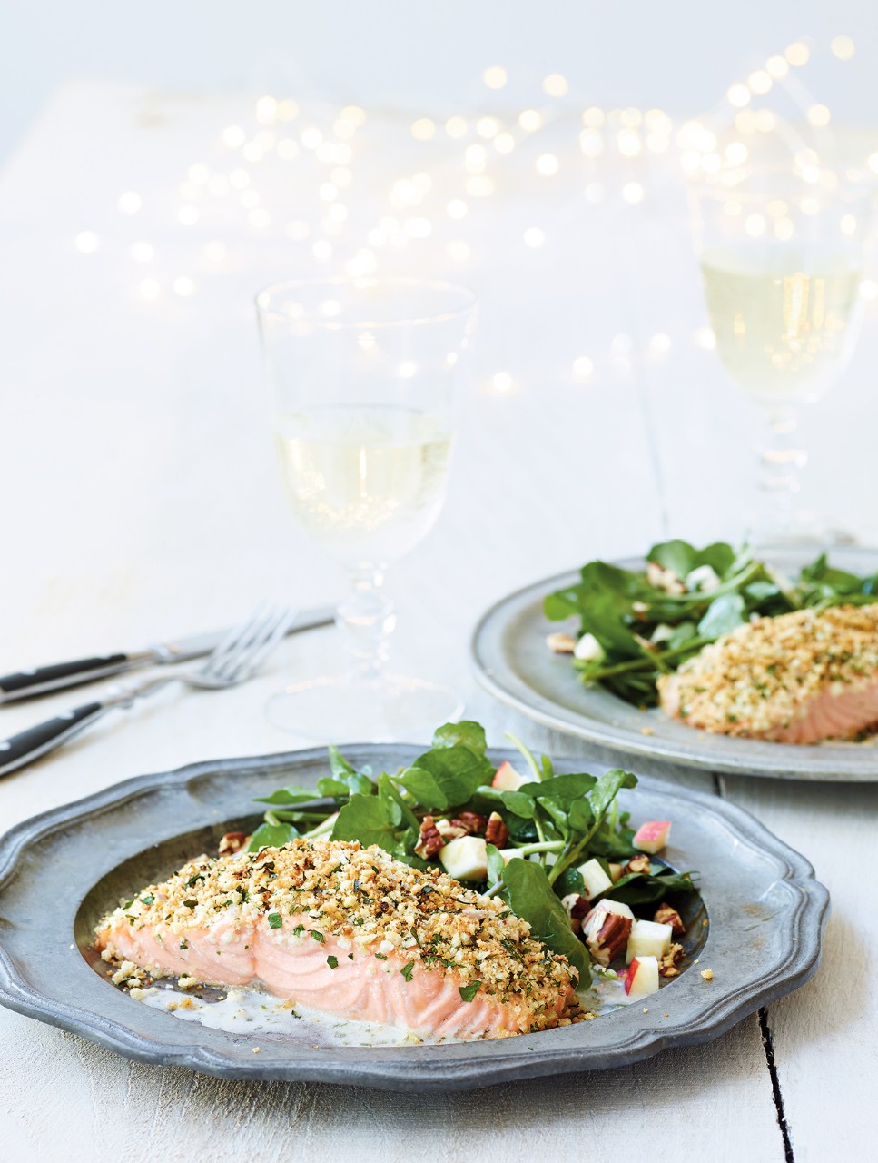 Roasted Salmon with Horseradish Crust and Crème Fraîche