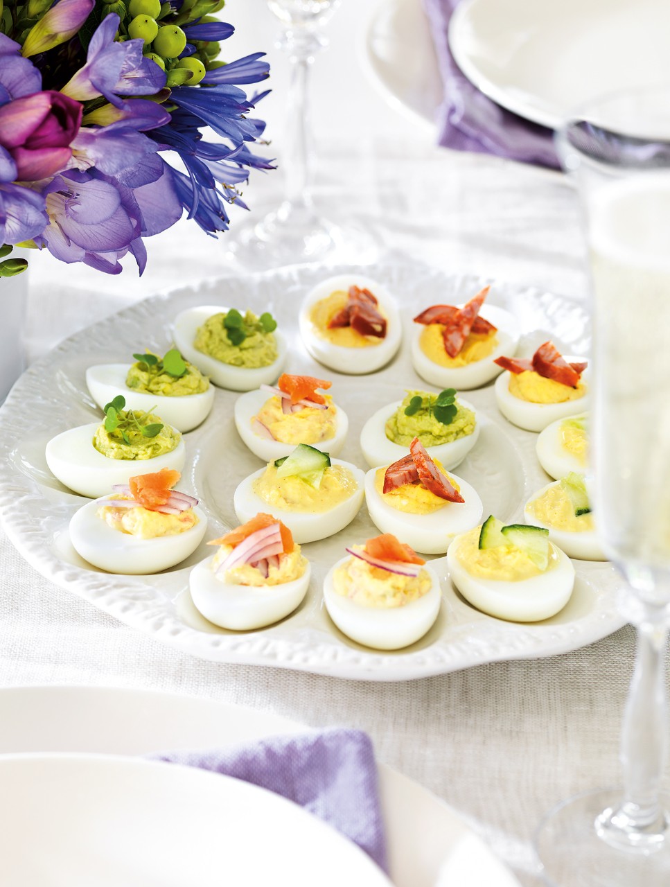 North, East, South & West Devilled Eggs