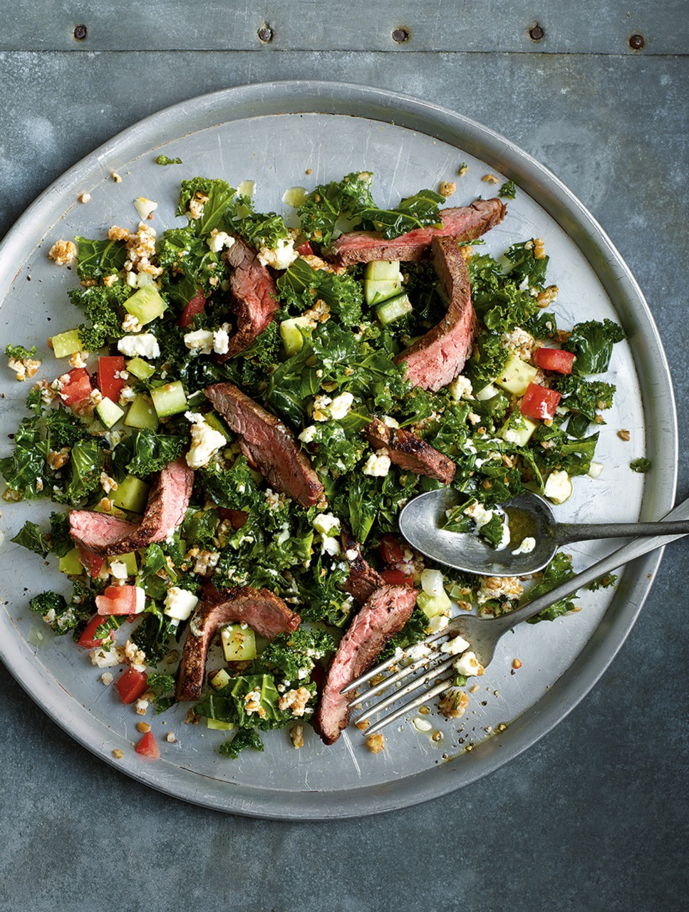 Flank Steak with Kale and Bulgur Salad