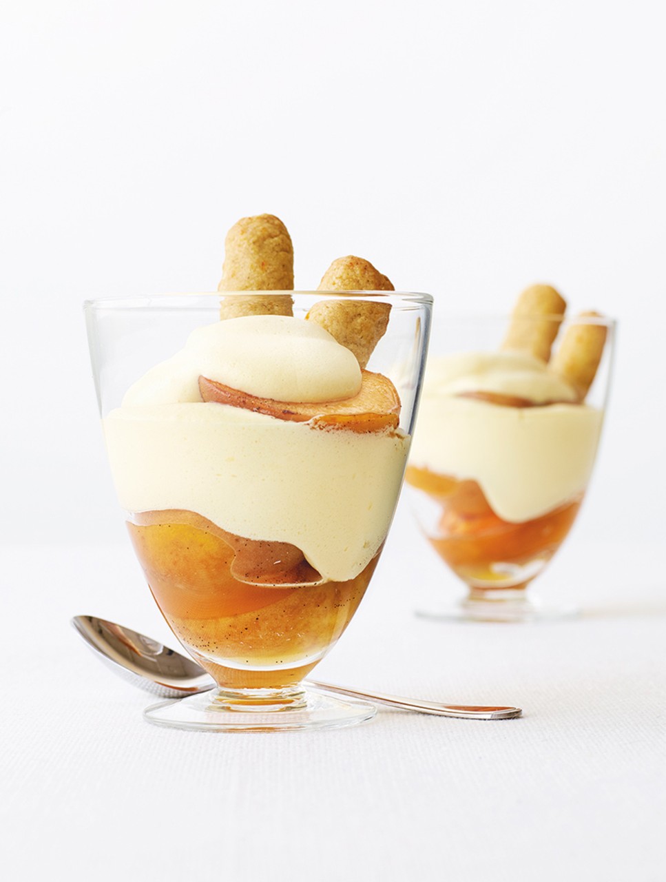 Honey-Roasted Apricots, Chilled Icewine Sabayon & Linzer Cookies