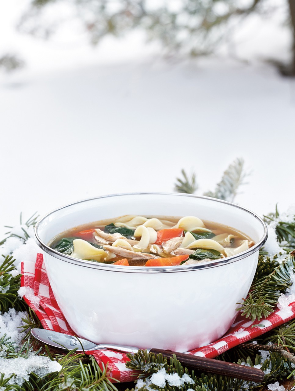 Lemon-Grass Chicken Soup with Egg Noodles
