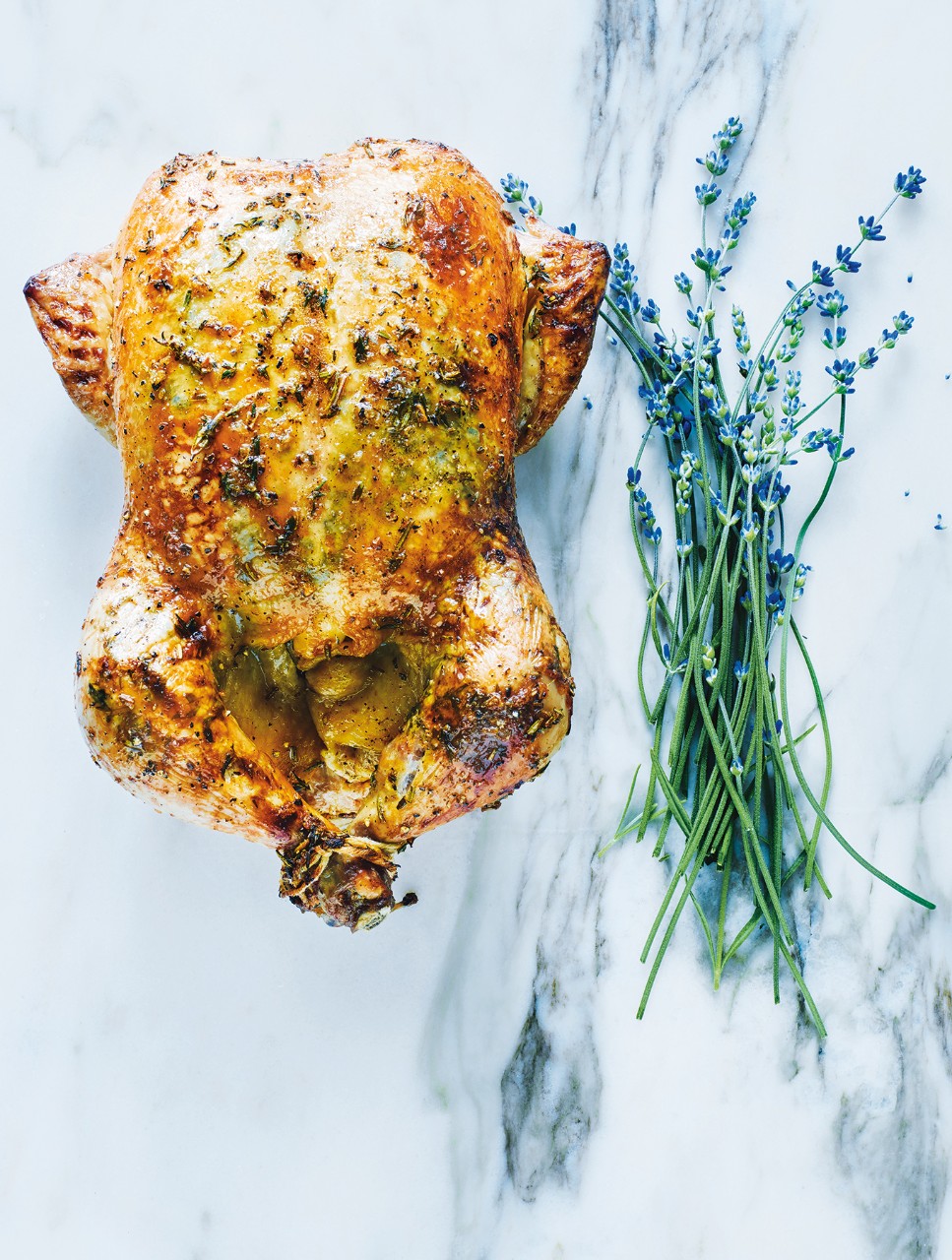 Roasted Chicken with Lavender & Provençal Herbs