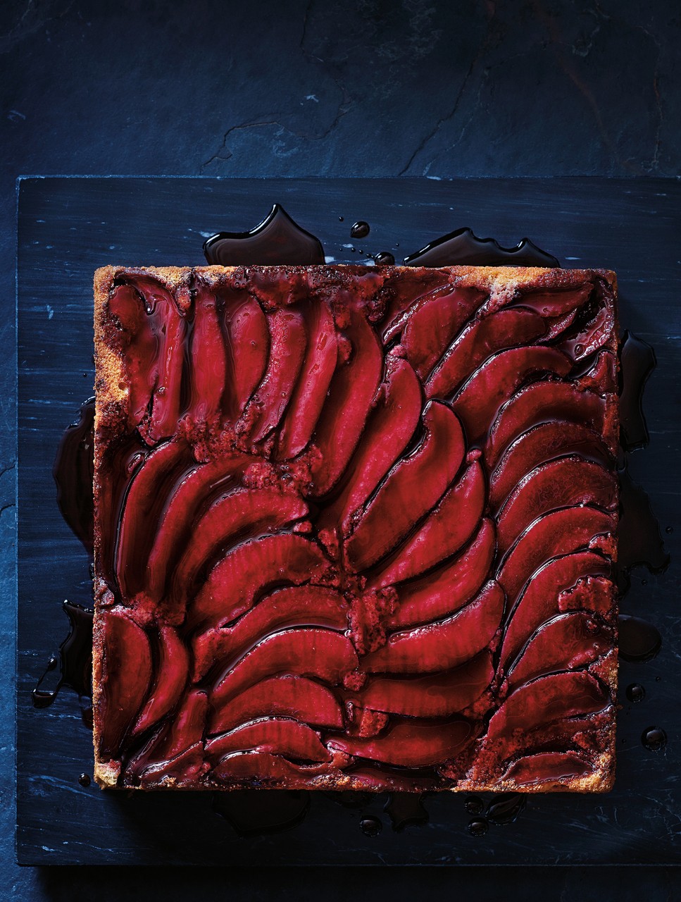 Red Wine-Poached Pear and Hazelnut Torte
