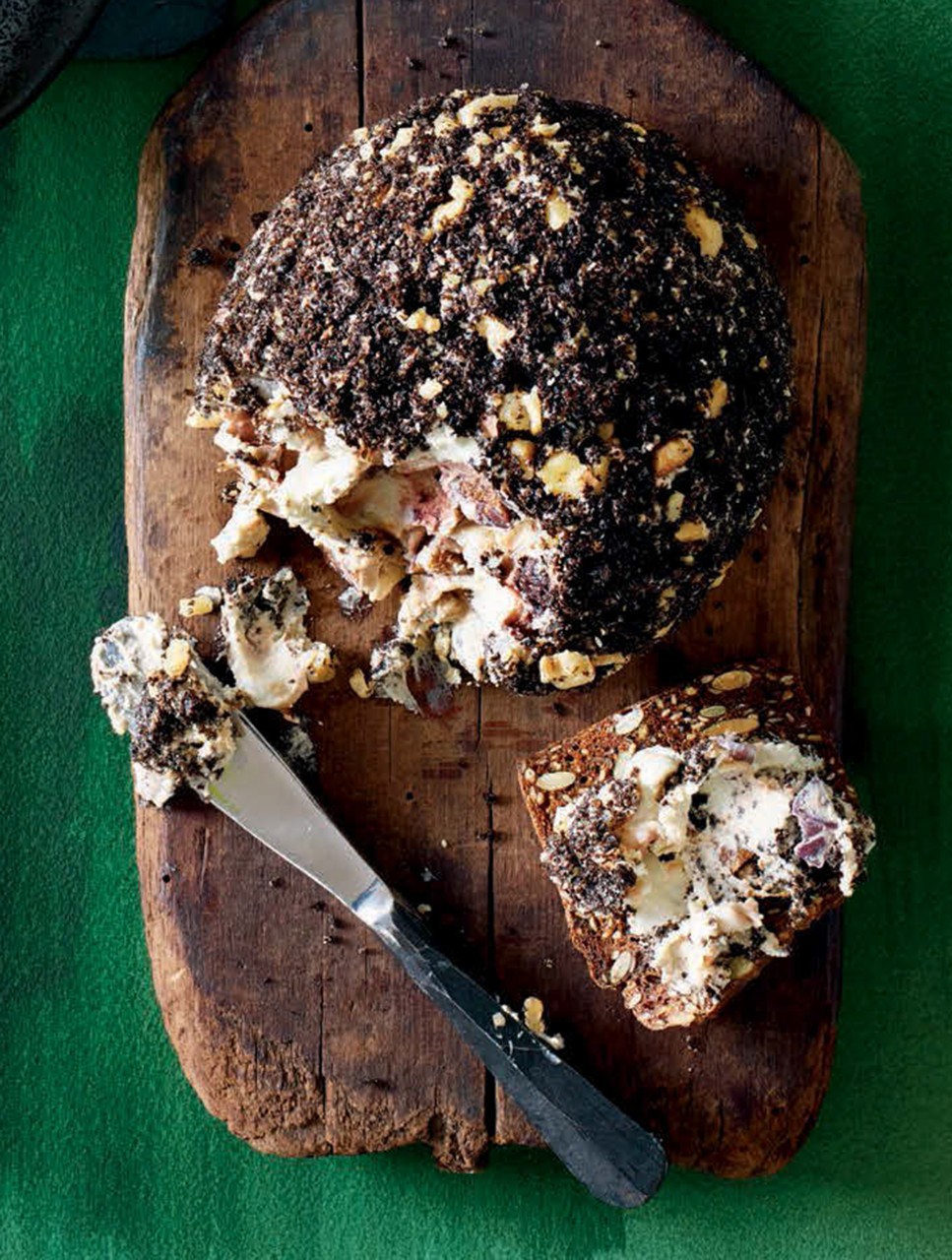 Fig & Blue Cheese Ball with Rye Crumbs