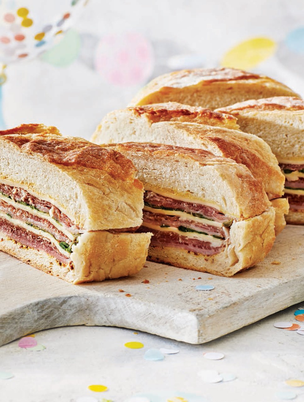 Triple Ham & Cheese Shooter’s-Style Sandwich