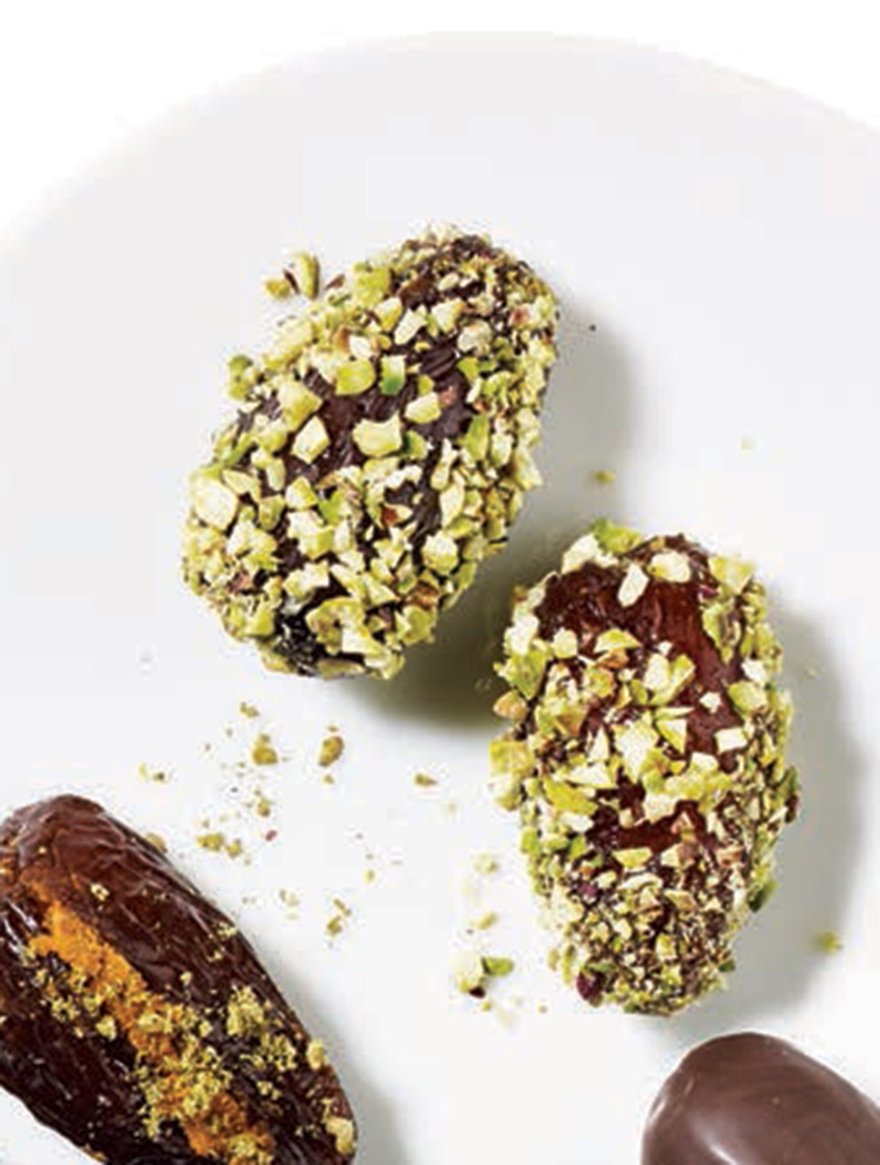 Dates Rolled in Honey & Pistachios