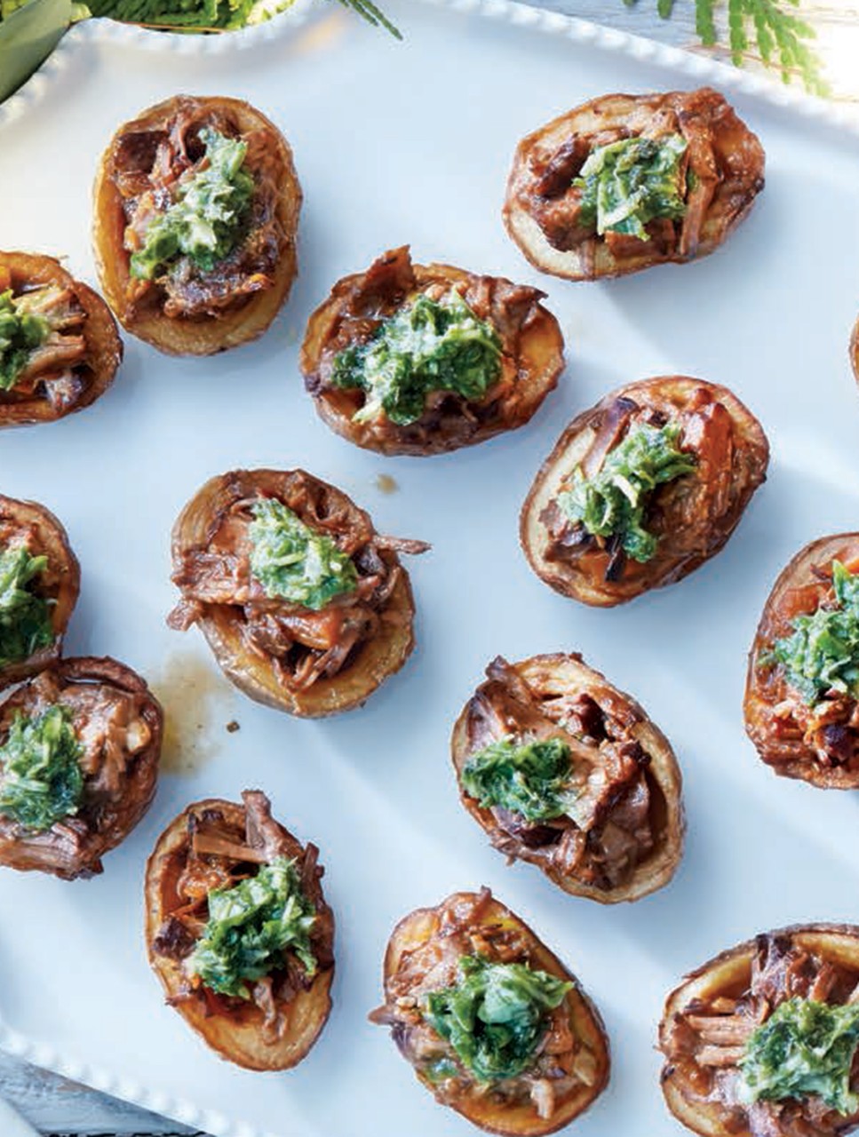 Red Wine-Braised Beef in Potato Skins