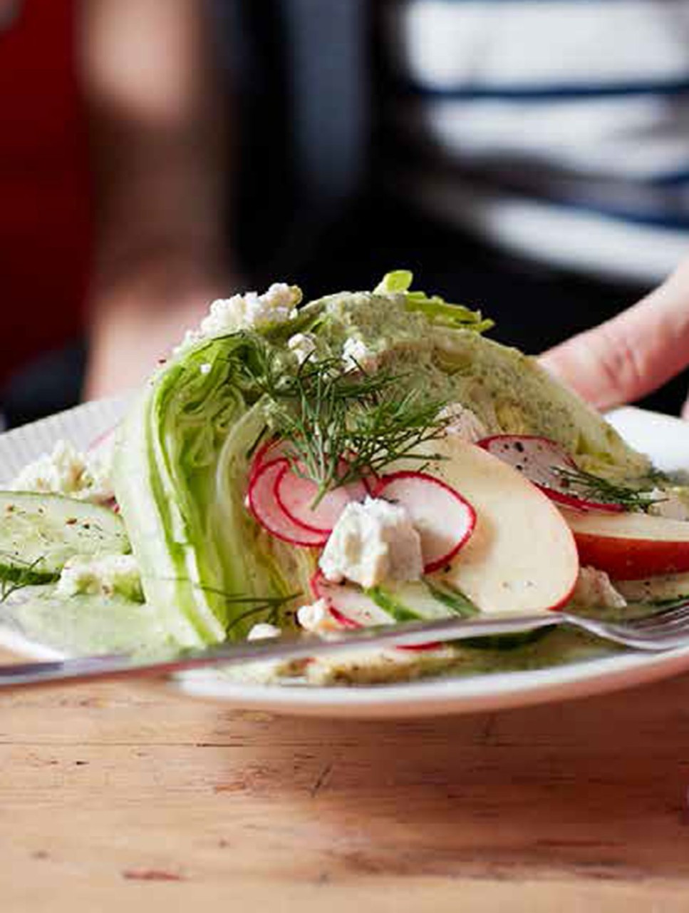 Cucumber & Apple Wedge Salad with Creamy Dill Dressing