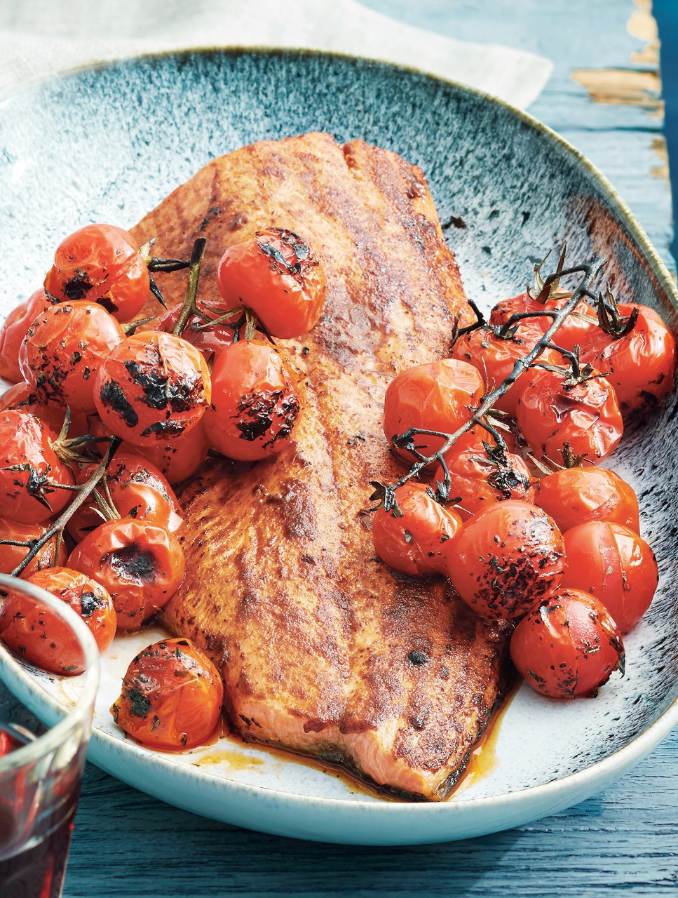 Barbecued Spicy Trout with Vine-Ripened Tomatoes