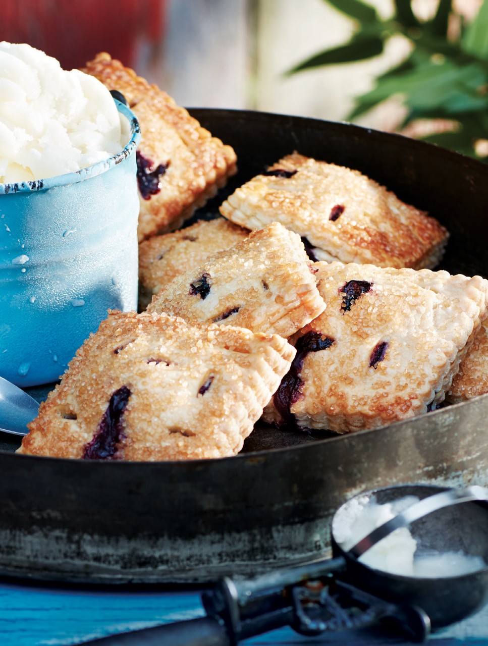Wild Blueberry Hand Pies with Lemon-Lime Sherbet