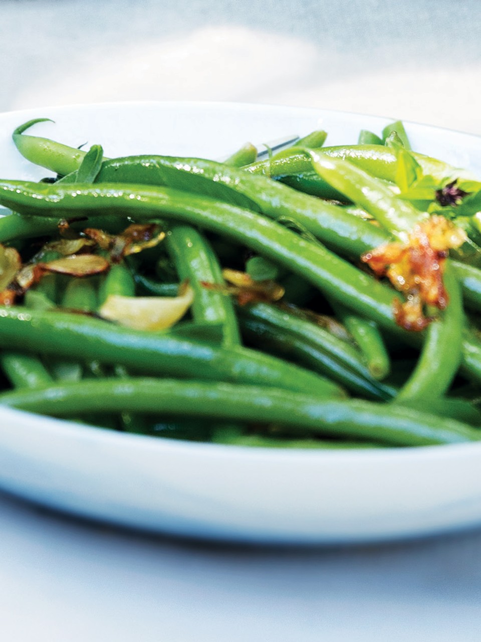 Green Beans with Caramelized Garlic