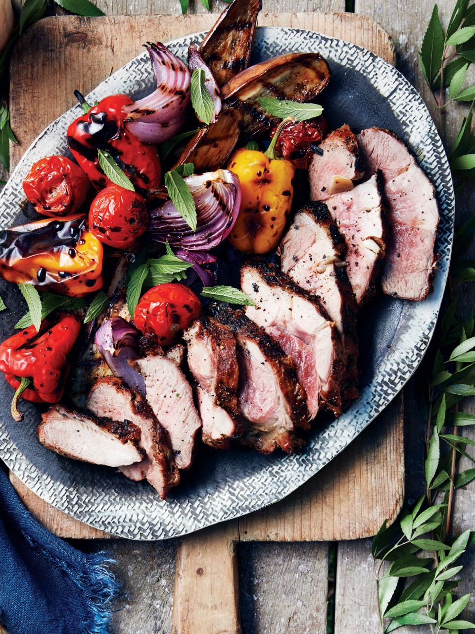 BBQ Lamb with Roasted Vegetables
