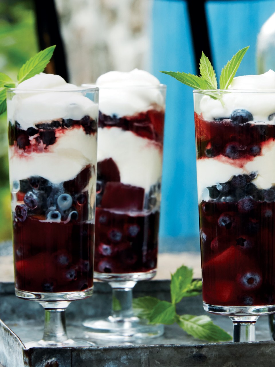 Plum and Blueberry Shooters